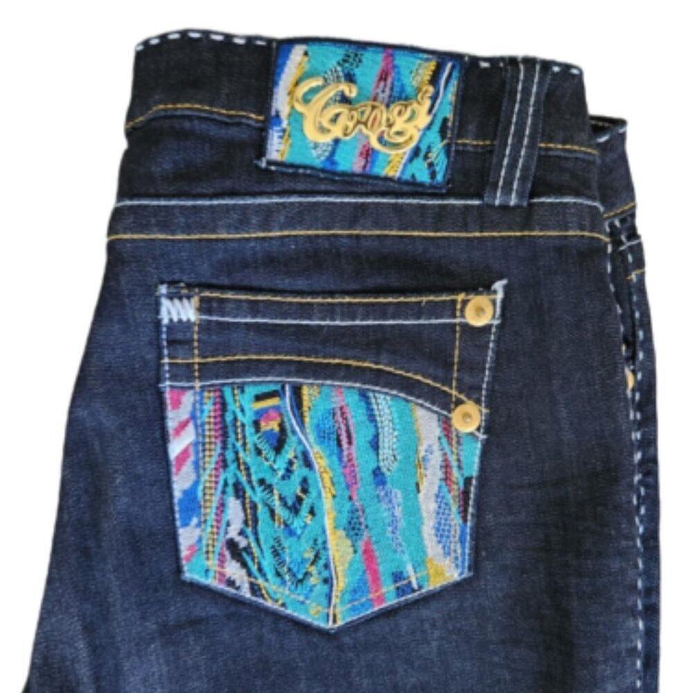 COOGI Womens Straight Jeans Embroidered Details 11/12 Like New!